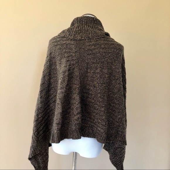 Karen Scott brown poncho sweater - Picture 4 of 8